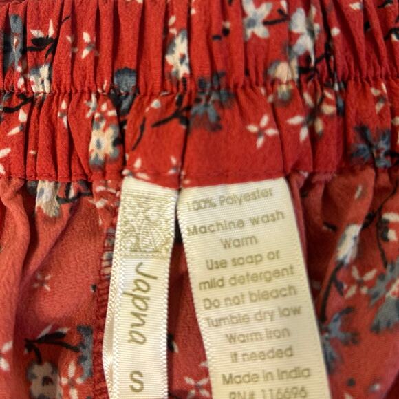 JAPNA Floral Wide Leg Pants Small Womens Flowy Boho Casual Flowers - Picture 3 of 11